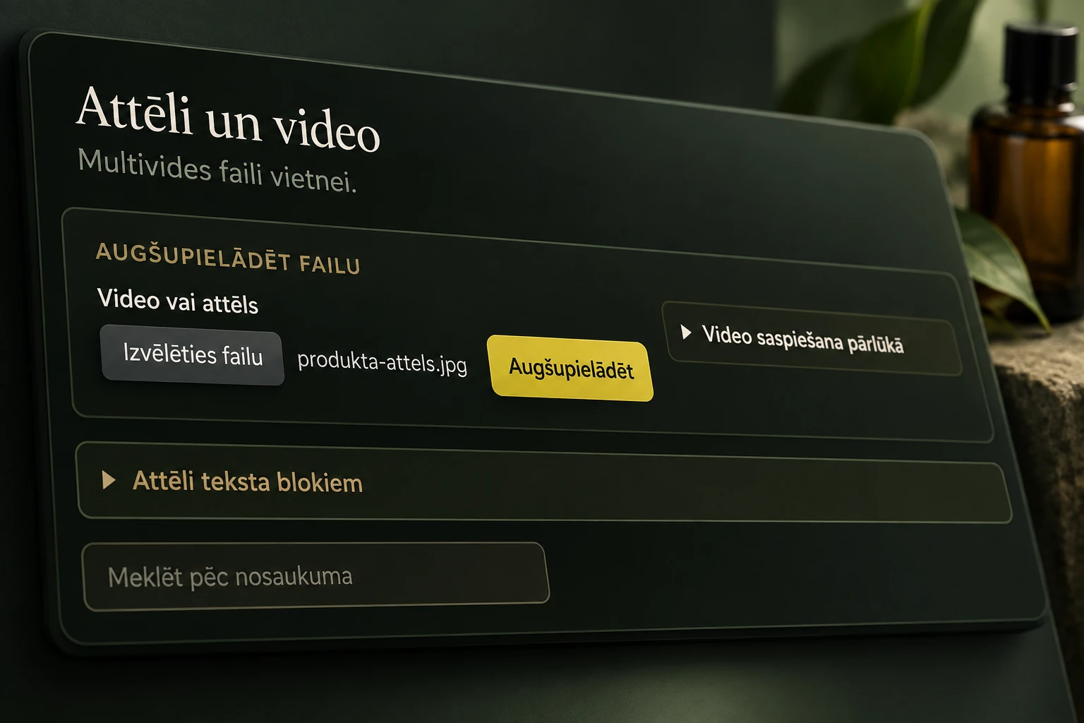 Attēli un video jūsu saturam.