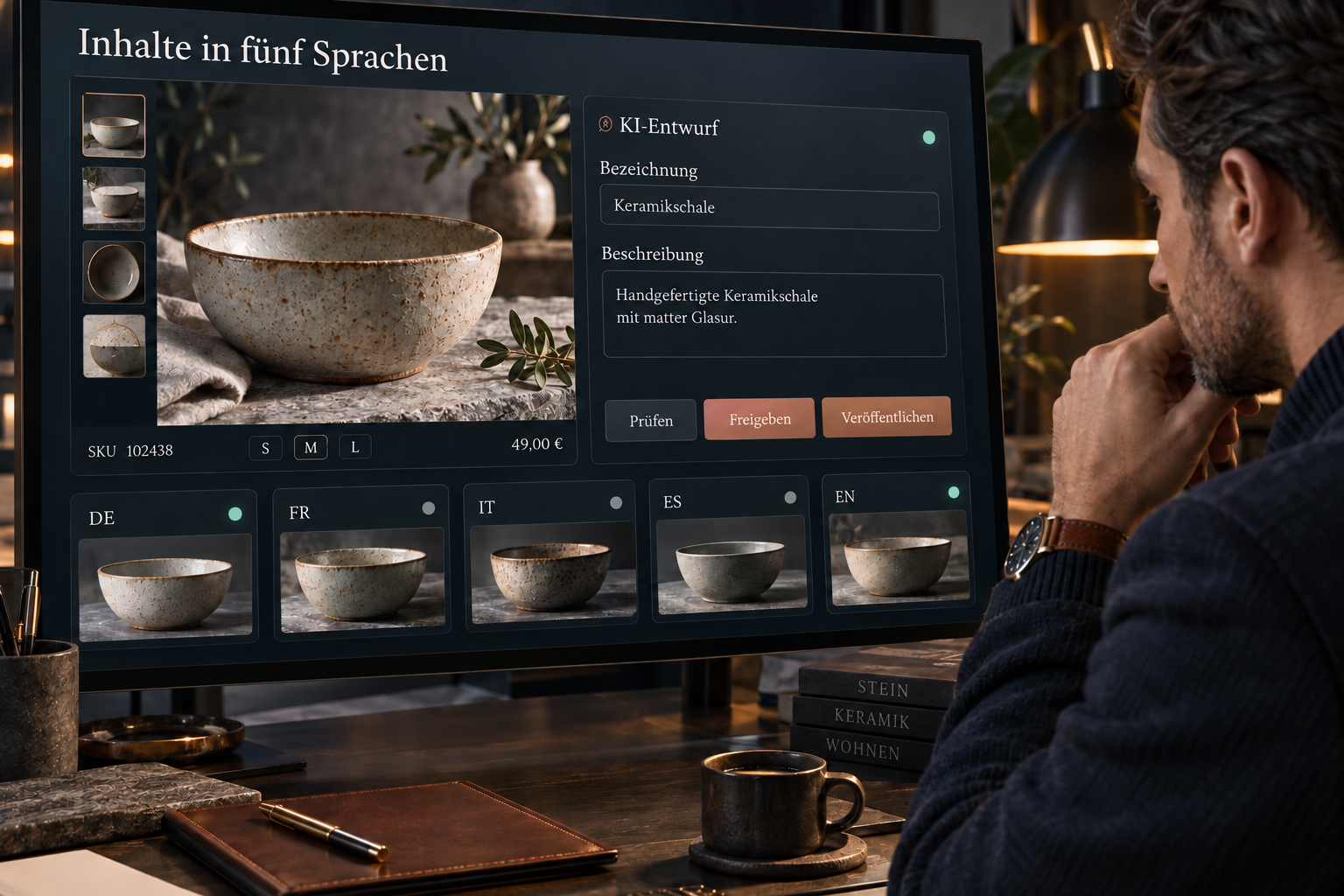 KI-Content-Workflow in fünf Sprachen