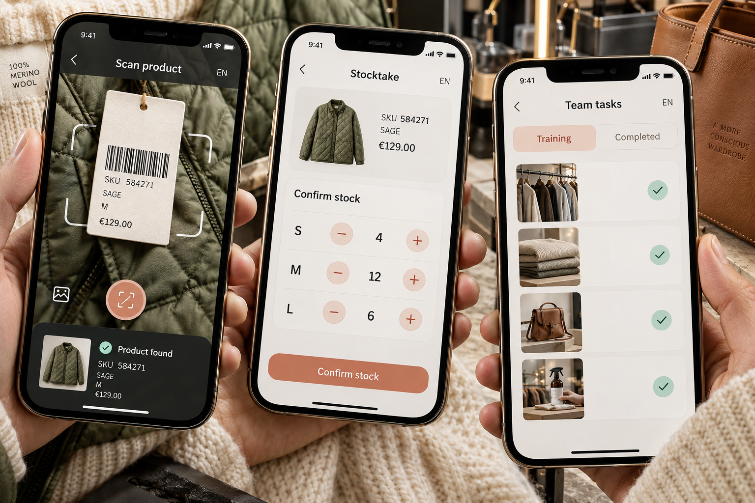 Mobile inventory, task and training workflows
