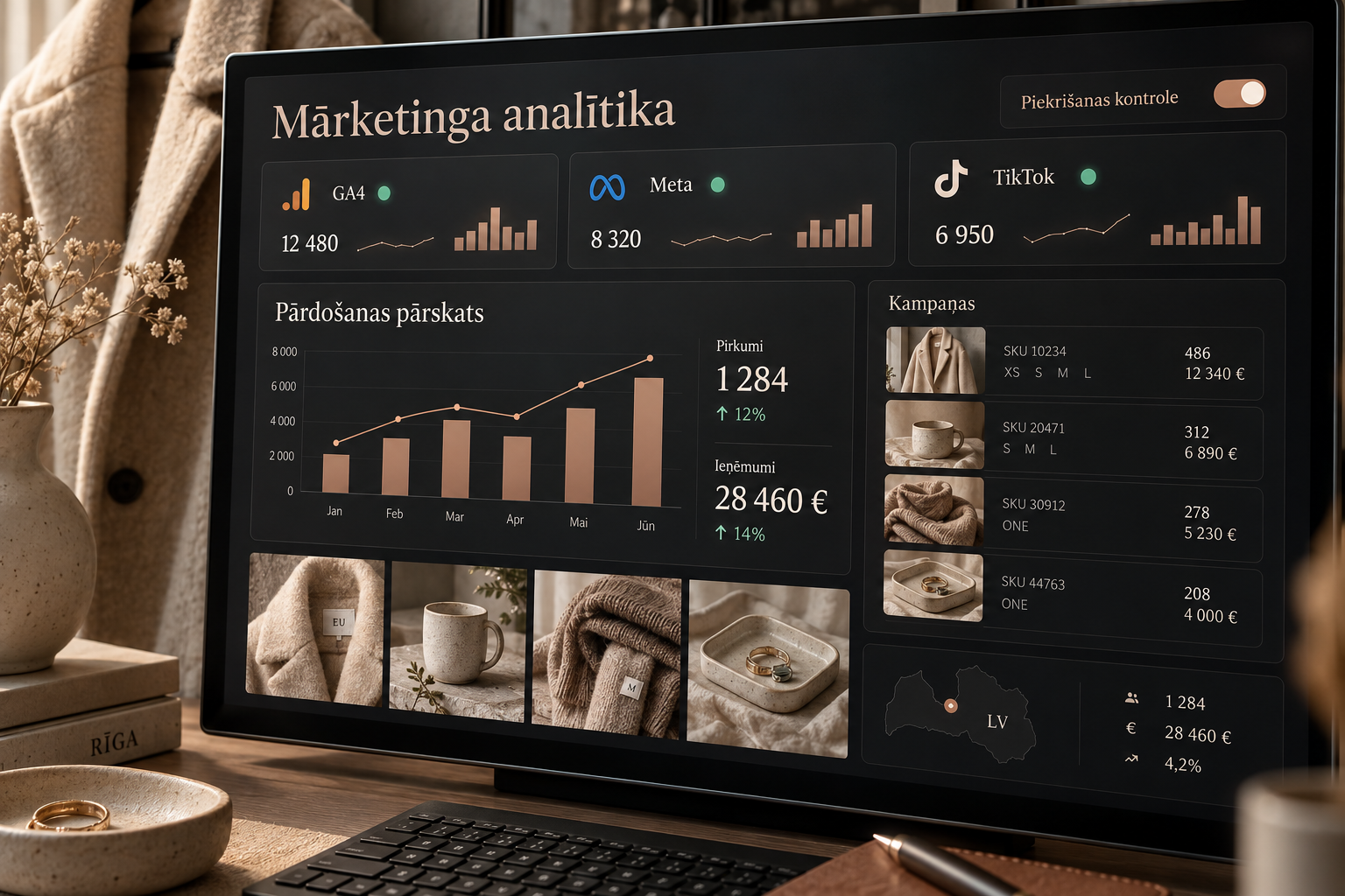 GA4, Meta un TikTok integrācijas ar piekrišanas kontroli