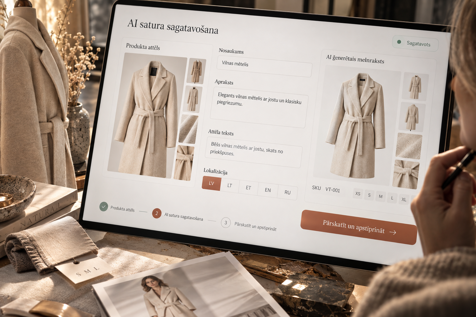 AI palīdz pārvērst produkta attēlu pārbaudāmā saturā un tulkojumos